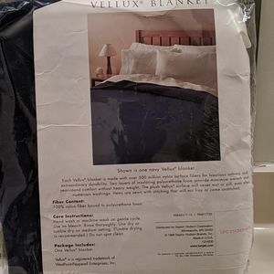 Brand new Navy Blue Vellux Blanket (Full Size)